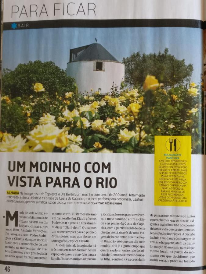 Ola Belem! Cozy Windmill, Stunning Views To Lisboa Bed and Breakfast Caparica Buitenkant foto